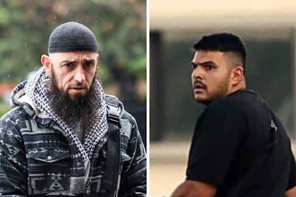 Radical preacher Wissam Haddad (left) and Bondi shooter Naveed Akram.