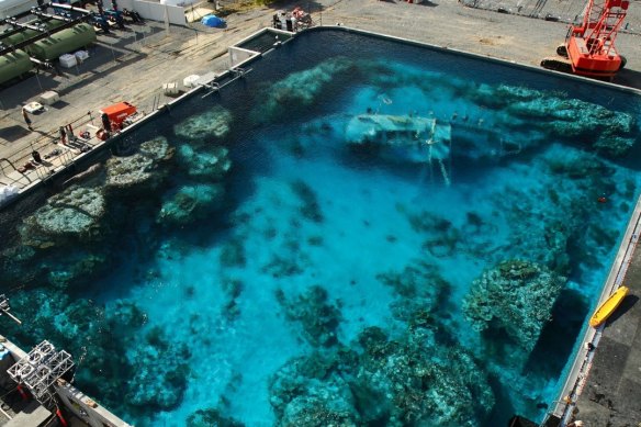 The water tank at the Village Roadshow studio on the Gold Coast, where Nautilus was filmed.