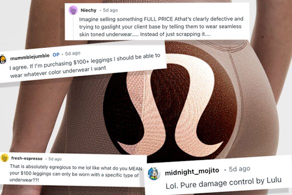 Lululemon has sustained criticism over its Get Low tights that customers have complained are too sheer.