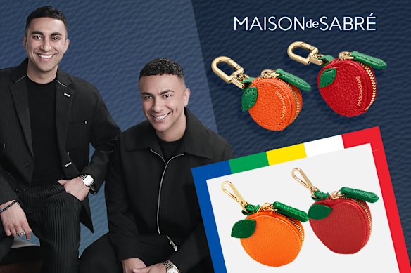 Maison de Sabre co-founder Omar Sabre (left) has slammed the popularity of dupe products as “completely unacceptable”, as Sportsgirl pulls its imitation fruit-shaped bag charms off shelves.