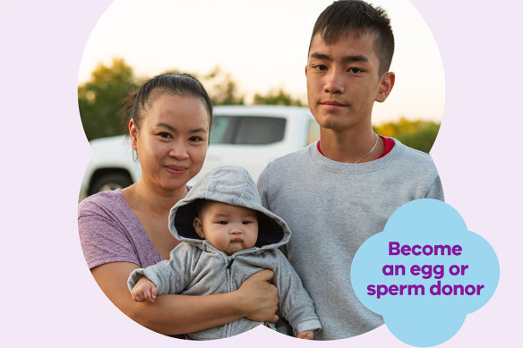 Advertising for the Victorian Government’s new sperm and egg donor campaign ‘Be a life-maker’.