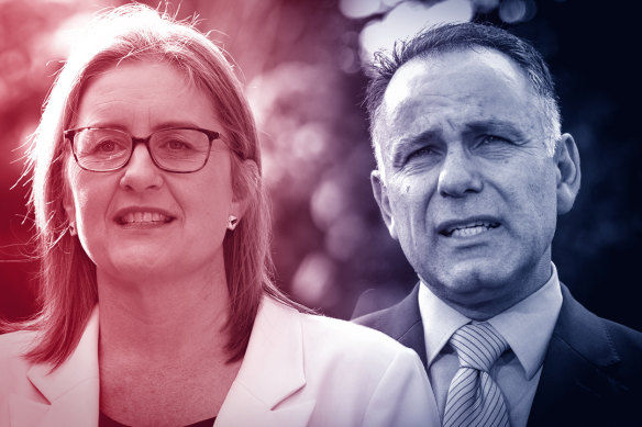 Premier Jacinta Allan and Liberal leader John Pesutto.