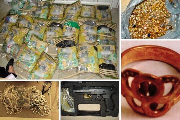 Police uncovered a $5.5 million treasure trove hidden inside the Sydney storage unit.