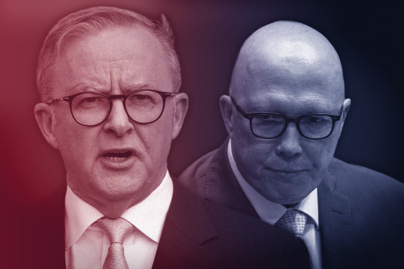 Anthony Albanese holds a 30 percentage point lead over Peter Dutton as preferred prime minister, though this has eased from a peak of 38 percentage points when Labor first won power.