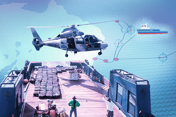 An organised crime syndicate imported a tonne of cocaine into Australia after law enforcement agencies allowed a cargo ship to travel along the country’s east coast while its crew allegedly offloaded the drugs.  