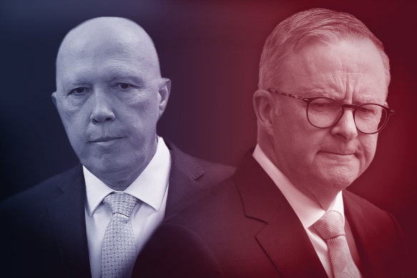 Anthony Albanese has a lead of 51 to 22 per cent over Opposition Leader Peter Dutton when voters are asked to name their preferred prime minister, but his rating has slipped from 55 per cent last month.