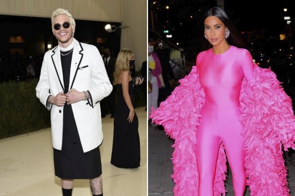 Pete Davidson (pictured left at the Met Gala) is dating Kim Kardashian.