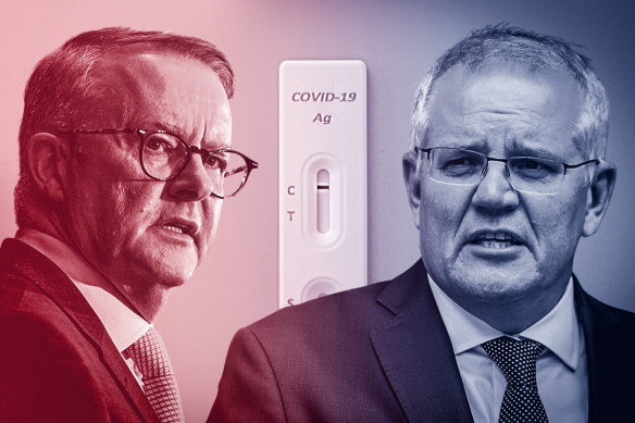 Anthony Albanese is catching up in the polls as Scott Morrison pays a political price for the shock of the Omicron wave.