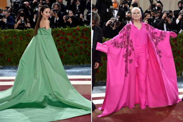 Michelle Yeoh and Glenn Close at the Met Gala.