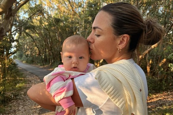 Millie Elliott and her baby, Gigi.