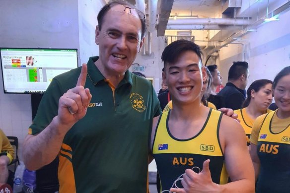 Robert Wilks (left) and Victor Liu. Mr Liu is being sued by his former coach Mr Wilks.