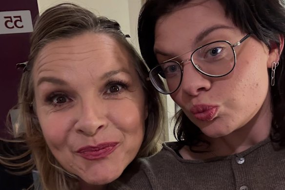 Justine Clarke (Left) and Beckett Star Lots in the Play Julia Play Season.