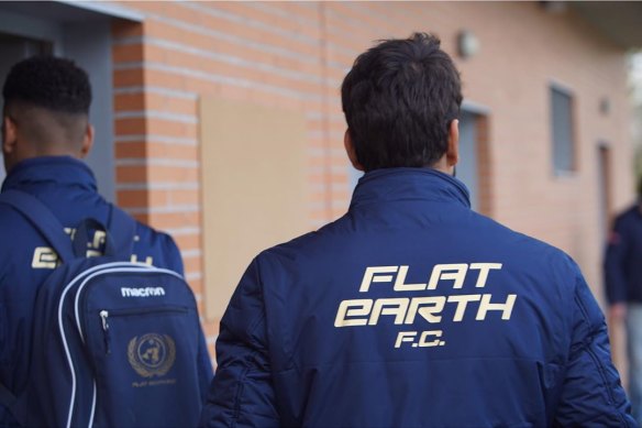 Flat Earth FC bills itself as "the first football club in the world that strives to reveal the truth of the world we live in."