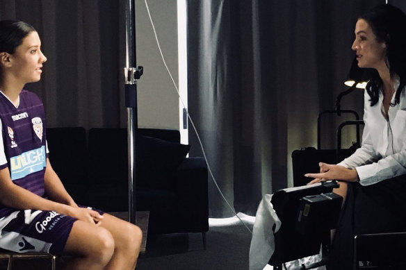 Lucy Zelic interviews Sam Kerr in 2017.  