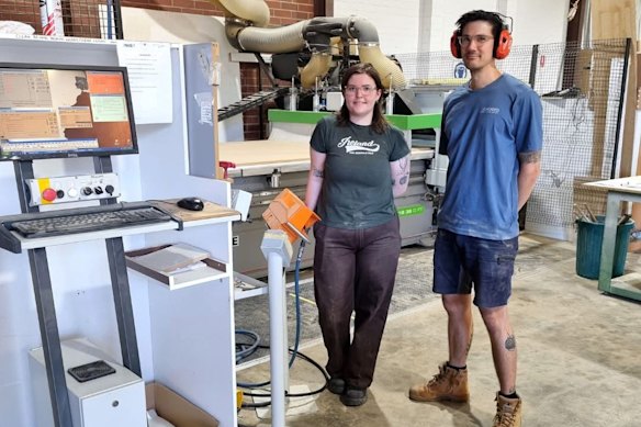 Simon Ashby at work as a cabinetmaker. 