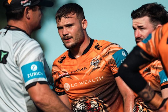 Ethan Roberts will debut for the Wests Tigers on Saturday.