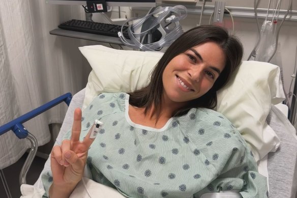 Ajla Tomljanovic shared this photo taken during her hospital stay.
