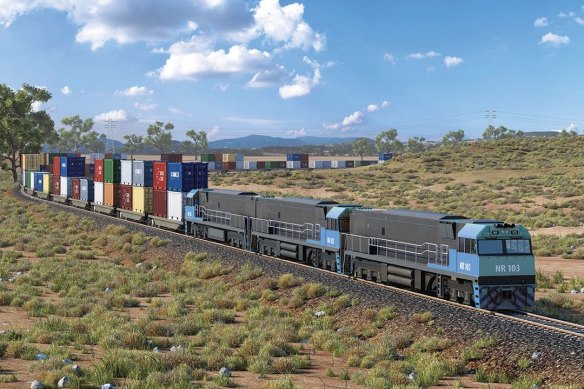 The planned Inland Rail project aims to reduce interstate freight transport times and remove trucks from congested roads.