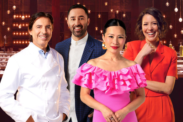 The new line-up for MasterChef Australia: Jean-Christophe Novelli, Andy Allen, Poh Ling Yeow and Sofia Levin.