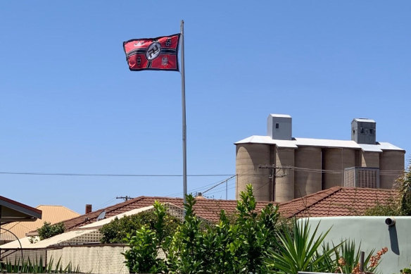 Several neighbours have complained to police about the flag.