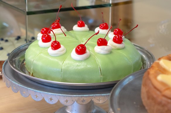 Dua Bakehouse sells pandan princess cake, a riff on the Swedish sponge. 