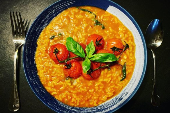 Danielle Alvarez’s tomato and basil risotto.