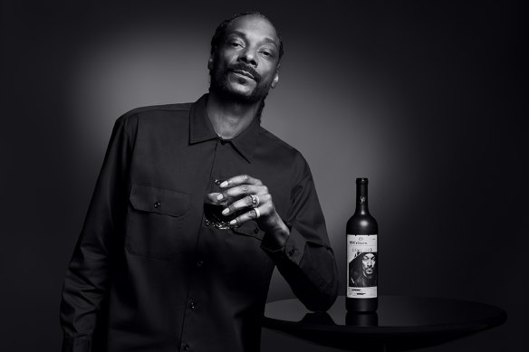 Snoop Dogg with the Treasury Wines brand 19 Crimes.