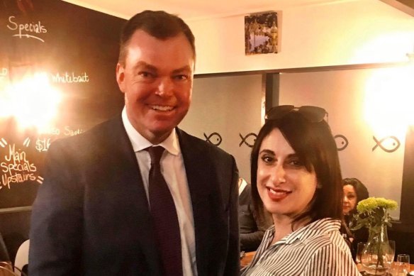 Restaurant owner Michelle Loielo with shadow attorney-general Edward O'Donohue