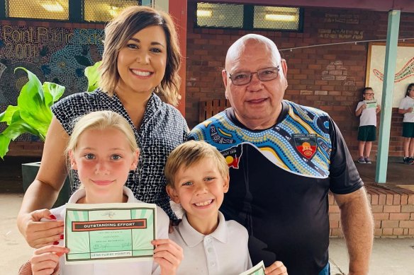 Ashlee Williams with her family. 