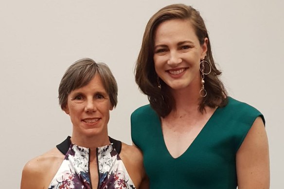 Australian swimmer Cate Campbell with her mother Jenny.