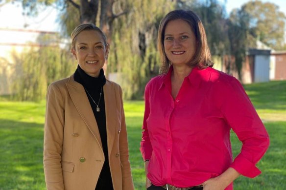 Nationals leader Mia Davies with North West Central MP Merome Beard during her campaign last year.