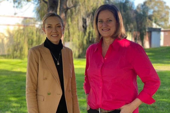 Natio<em></em>nals leader Mia Davies with North West Central candidate Merome Beard.