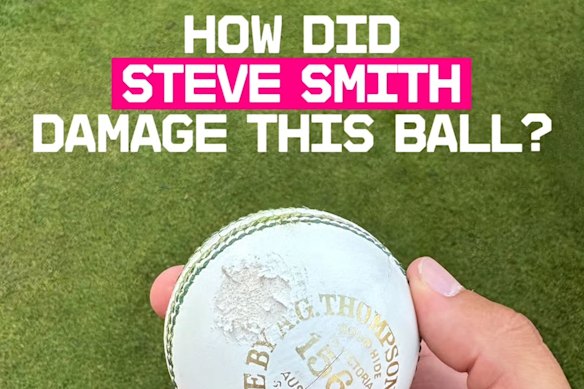 Steve Smith hit a six, resulting in the following Instagram post.