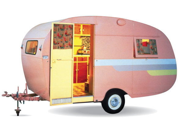 Caravans such as this one from the '50s provided mobility, although people tended to take them to the same place every summer.  