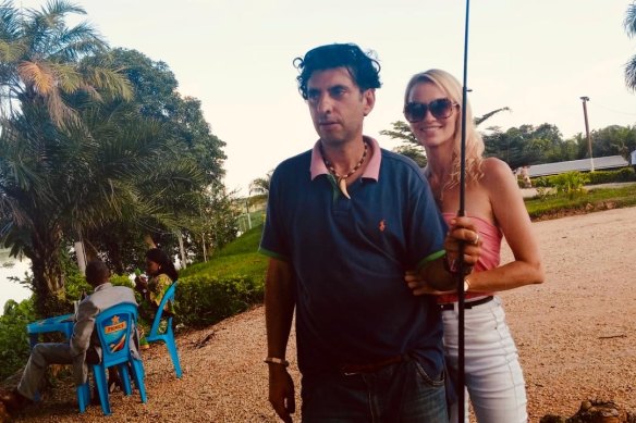 Joseph Bagala and fiance Melissa in the Congo.