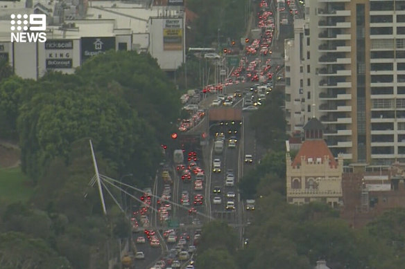 There were very long delays from all directions during peak hour on Thursday morning.