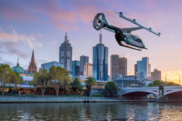 In the early days of the project, Brisbane Airport Corporation expected the private sector to offer commercial flying taxis in Brisbane.