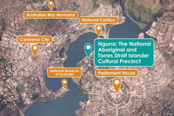 The precinct would sit in Canberra’s parliamentary triangle.