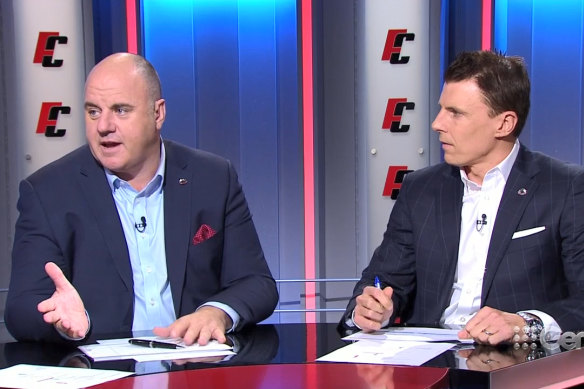 Craig Hutchison on Nine’s Footy Classified with Matthew Lloyd.