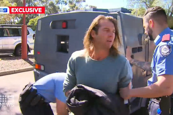 Former Eagles star Ben Cousins after being arrested in 2020. 