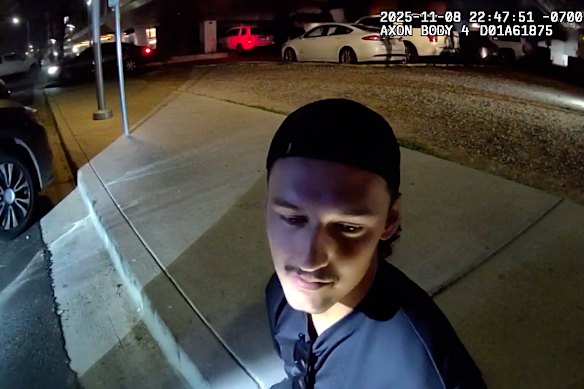 Macdonald speaks with police after his arrest.