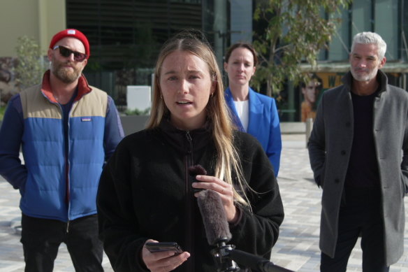 Australian longboarder Tully White remembers encountering oil slick and tar washing up on the beaches at a surfing event in California last year.