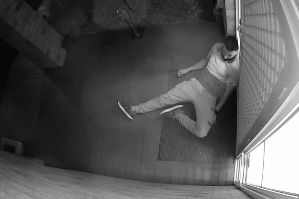 Harwe Sherwani lies injured in a doorway in Caroline Springs after trying to get help. He later died in hospital. 