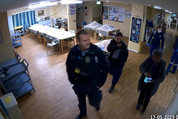 Senior Constable Kristian White inside the Yallambee Lodge at Cooma on May 17, 2023.