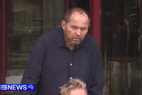 Thomas Towle outside Bendigo Magistrates’ Court in January.
