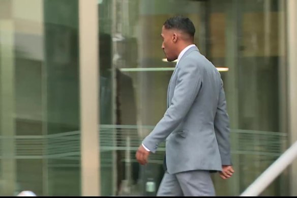 Yung Filly walks into court.