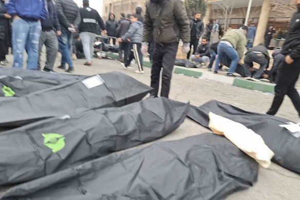 Photos posted by Vahid Online on January 14 claim to show body bags at Kahrizak Forensic Medicine Centre in Tehran.