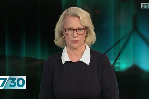 Laura Tingle on the ABC’s flagship current affairs program, 7.30.