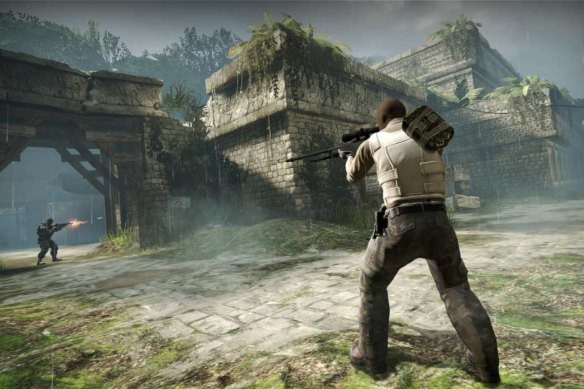 Screenshot from popular video game Counter-Strike: Global Offensive, or CS:GO.