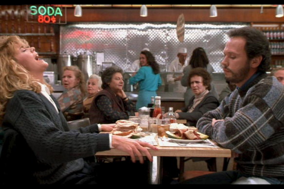 Meg Ryan with Billy Crystal in “When Harry Met Sally”.